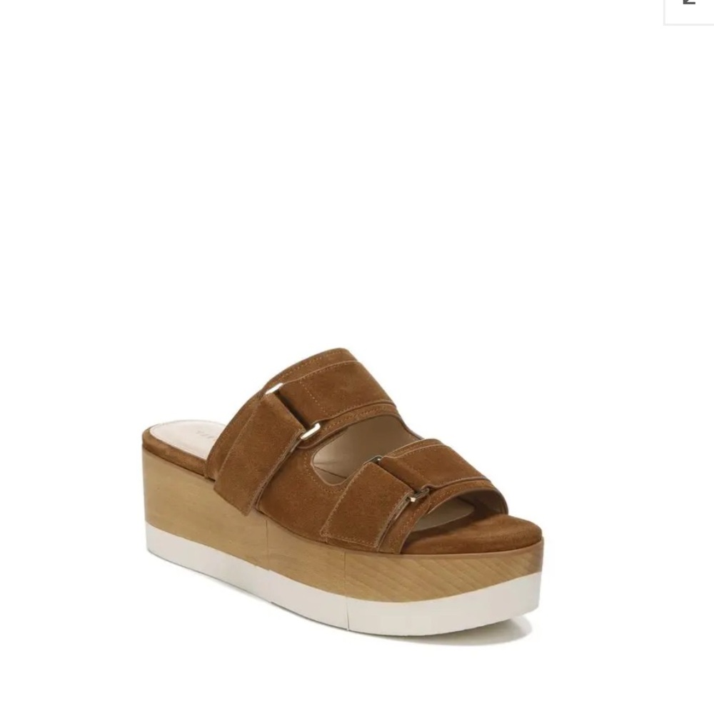 Veronica Beard Tan Suede Platform Sandals
